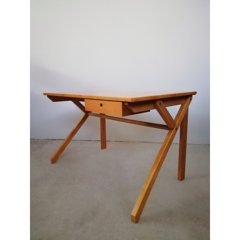 Mesa de madeira Vintage, Itália 1980