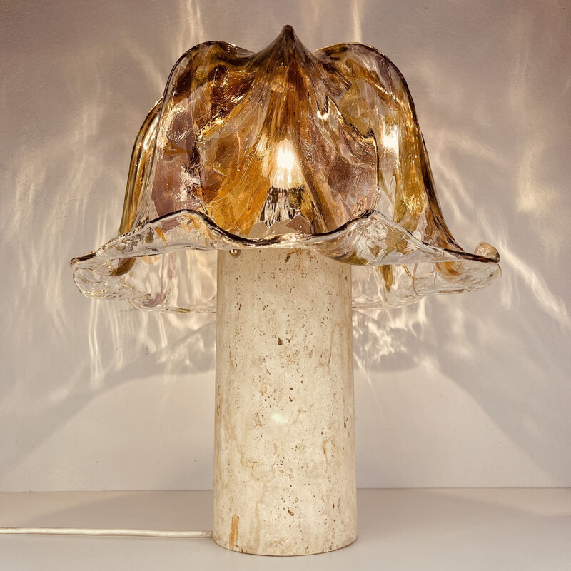 Vintage Murano glass table lamp by La Murrina, Italy 1980s