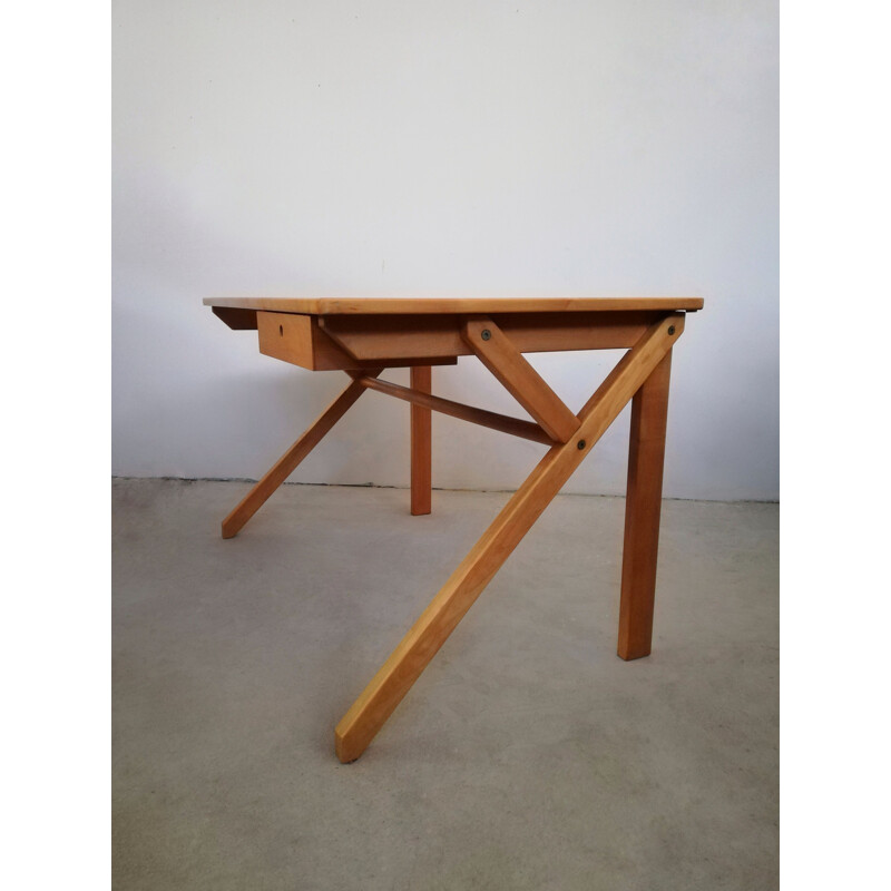 Vintage-Schreibtisch aus Holz, Italien 1980