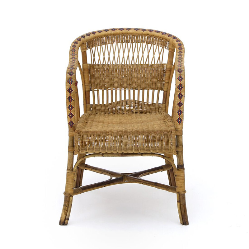 Vintage-Sessel aus Rattan, 1930