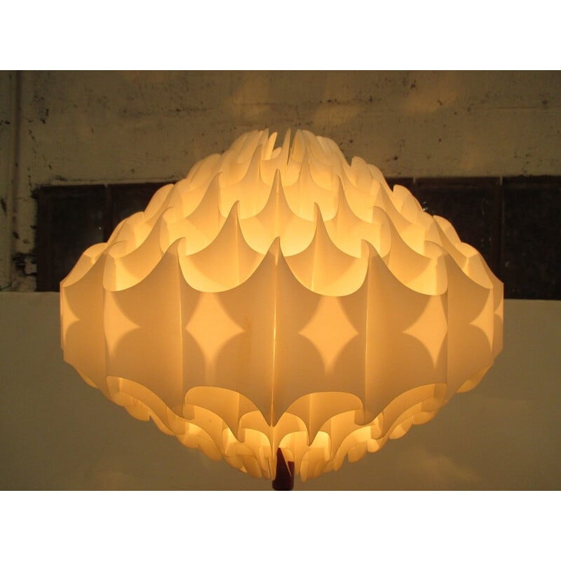 Lampadaire origami vintage en plastique - 1960