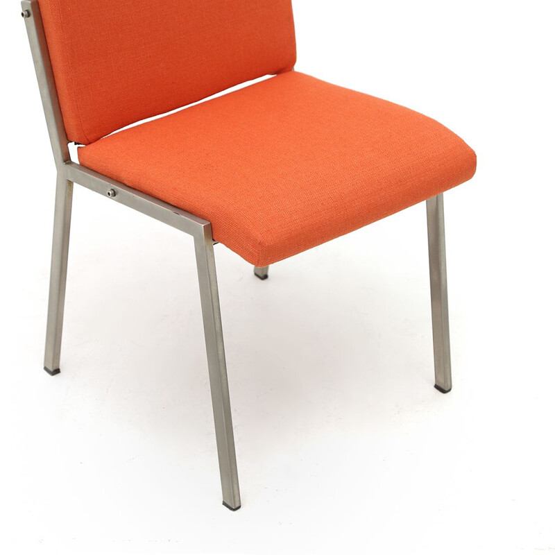 Conjunto de 4 cadeiras vintage em tecido vermelho de Gianni Moscatelli para Formanova, 1970
