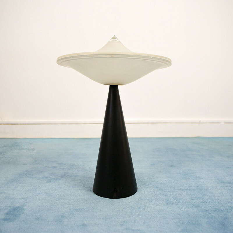 Lámpara de mesa vintage Leucos de cristal de Murano, 1970