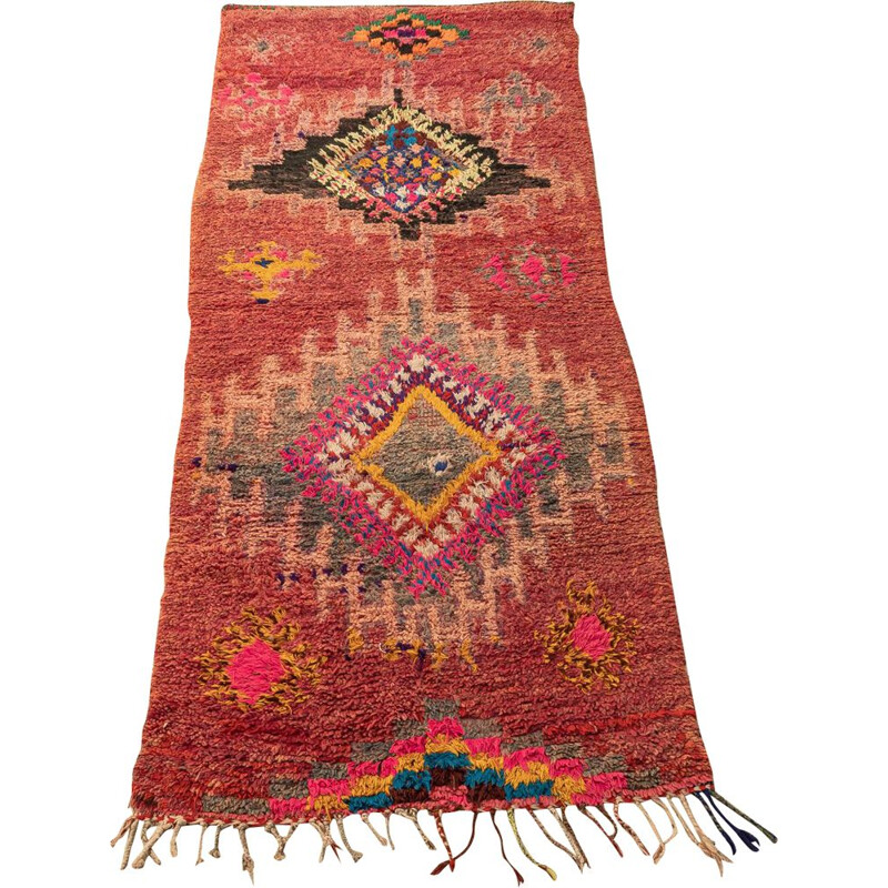 Tapis berbère Boujad vintage en laine, Maroc