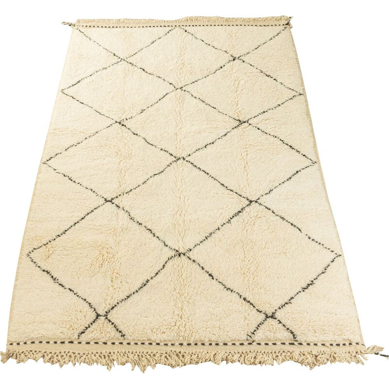 Vintage Boheme Beni wool berber rug, Morocco