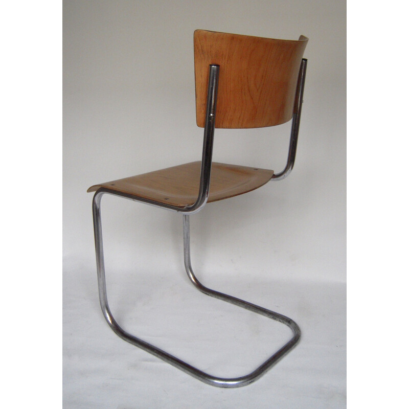 Chaise en hêtre "S43" Thonet, Mart STAM - 1930