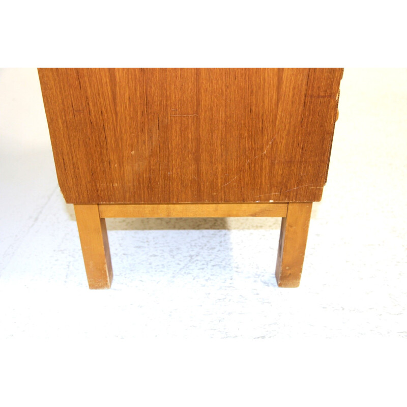 Vintage teak and beech chest of drawers, Sweden 1960