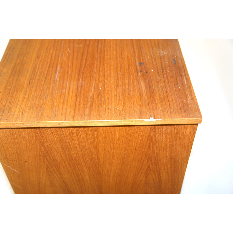 Vintage teak and beech chest of drawers, Sweden 1960