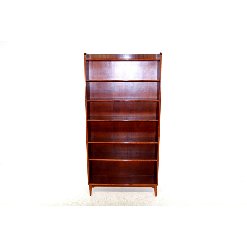 Vintage mahogany bookcase, Sweden 1960