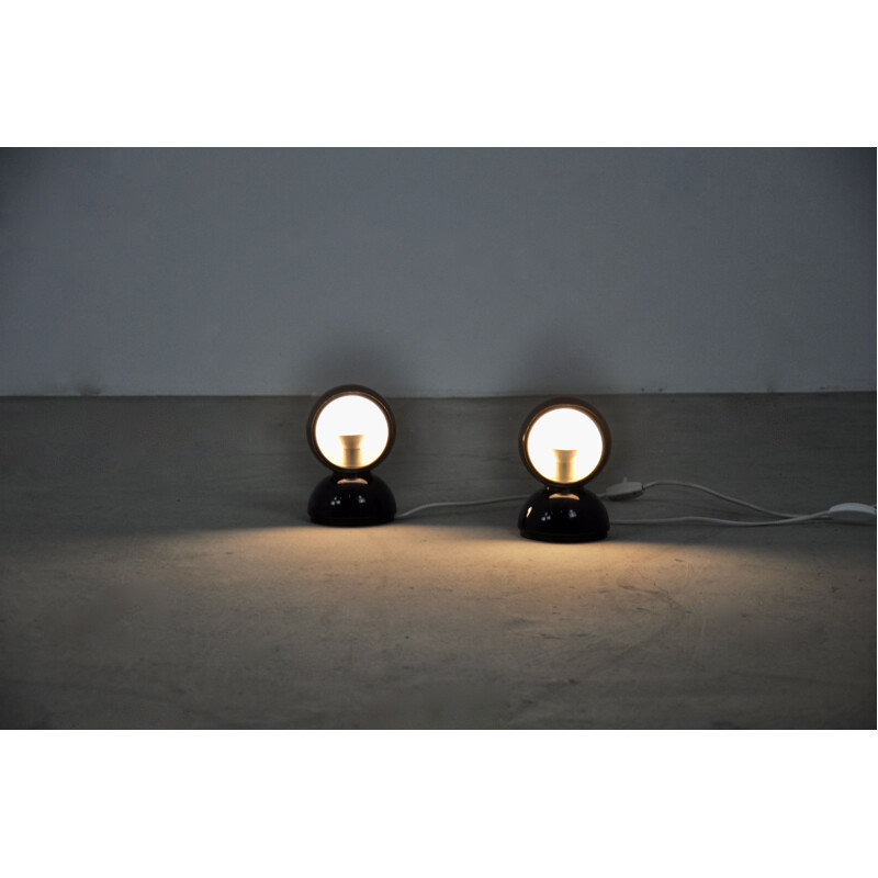 Pair of vintage Eclipse table lamps by Vico Magistretti for Artemide, 1960