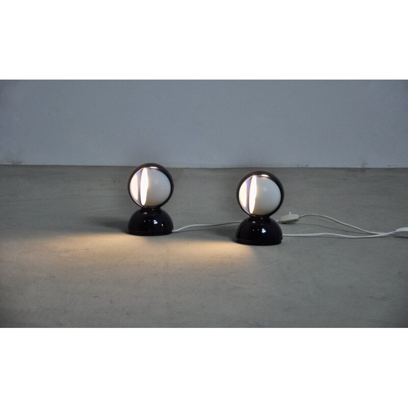 Pair of vintage Eclipse table lamps by Vico Magistretti for Artemide, 1960