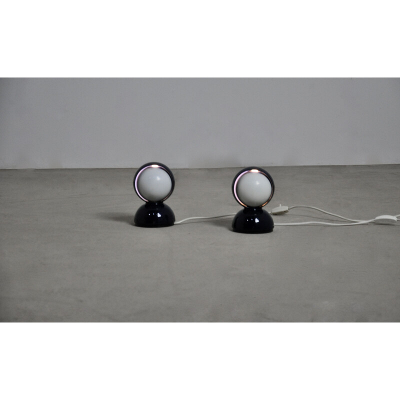 Pair of vintage Eclipse table lamps by Vico Magistretti for Artemide, 1960