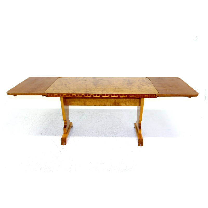 Vintage birchwood table, Sweden 1940