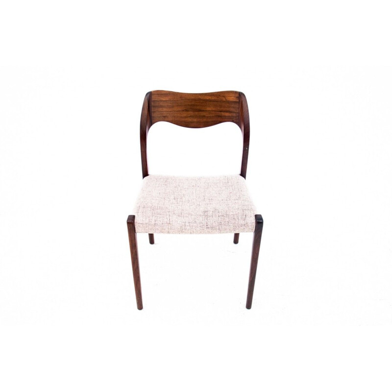 Set of 4 vintage Danish rosewood chairs model 71 by Niels O. Møller, 1960s