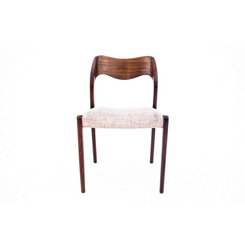 Set of 4 vintage Danish rosewood chairs model 71 by Niels O. Møller, 1960s