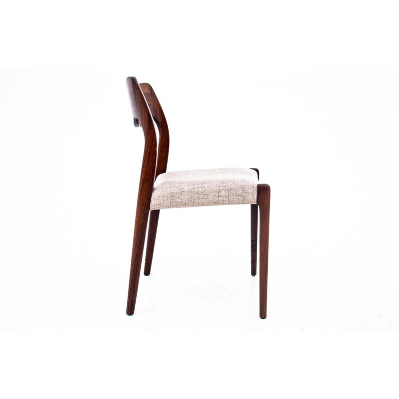 Set of 4 vintage Danish rosewood chairs model 71 by Niels O. Møller, 1960s