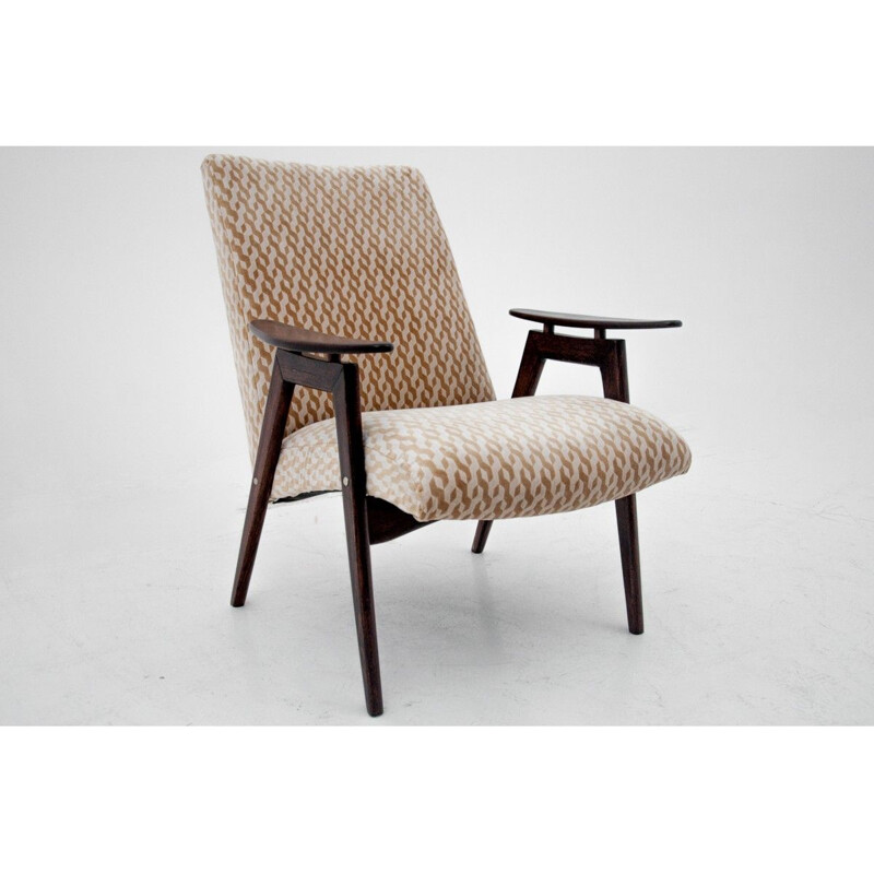 Twee vintage beige fauteuils van Jaroslav Šmídek voor Jitona, Tsjechoslowakije 1960