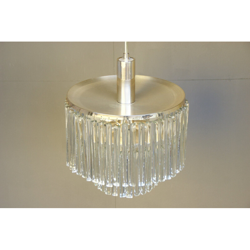 Candelabro Trilobo Vintage em cristal Murano