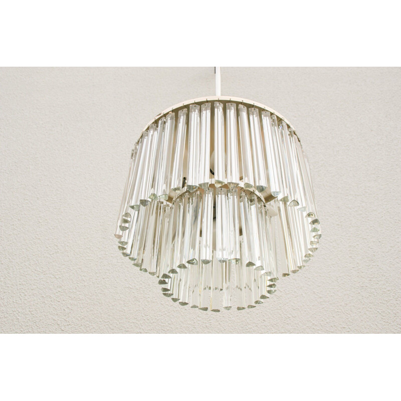 Vintage Trilobo chandelier in Murano crystal glass