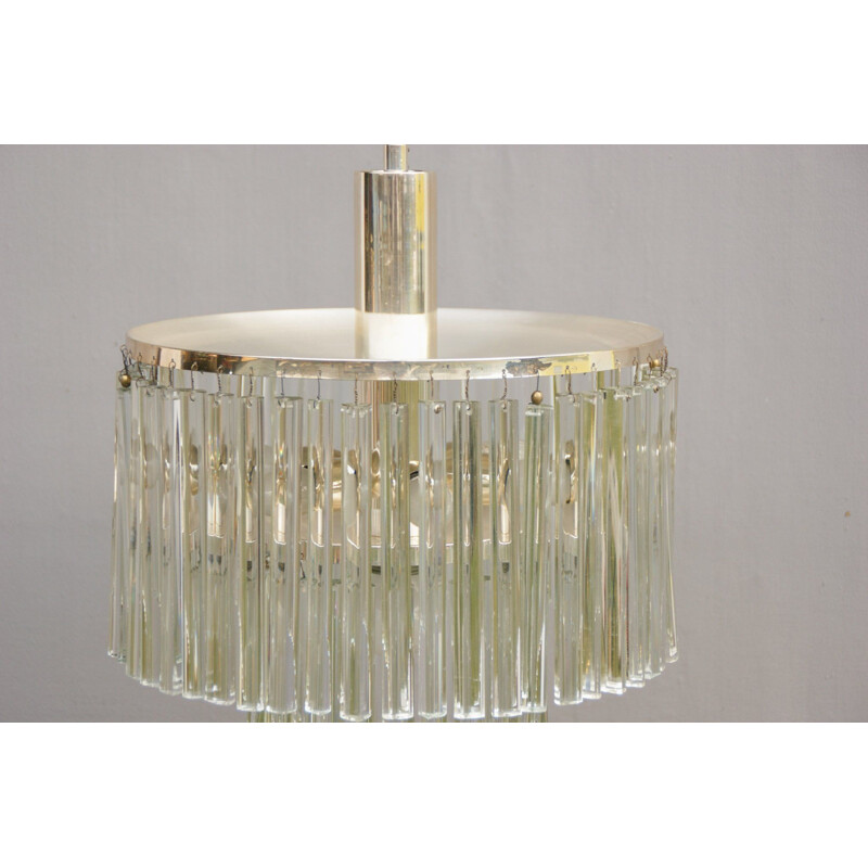 Vintage Trilobo chandelier in Murano crystal glass