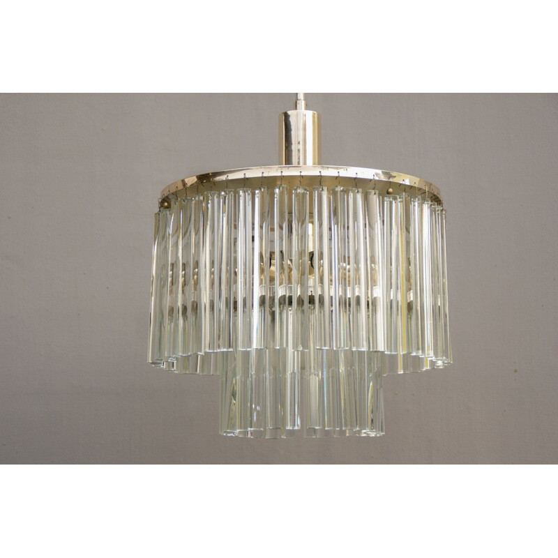 Lámpara vintage Trilobo de cristal de Murano