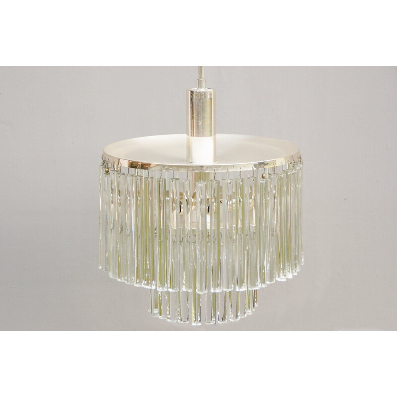 Vintage Trilobo chandelier in Murano crystal glass