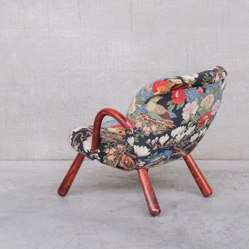 Vintage Deense Clam fauteuil van Arnold Madsen, 1950