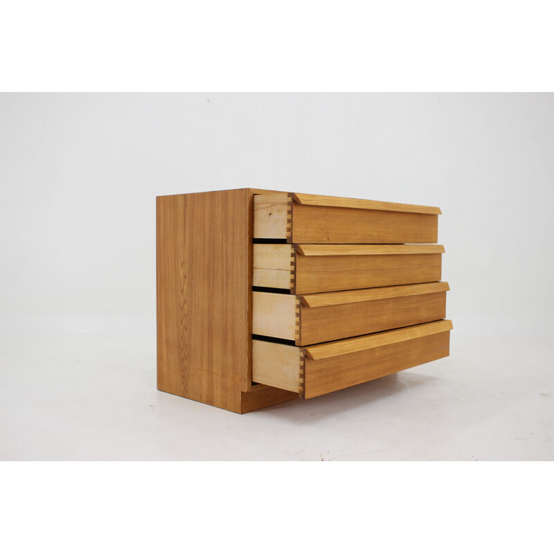 Vintage oak chest of drawers, Czechoslovakia 1950