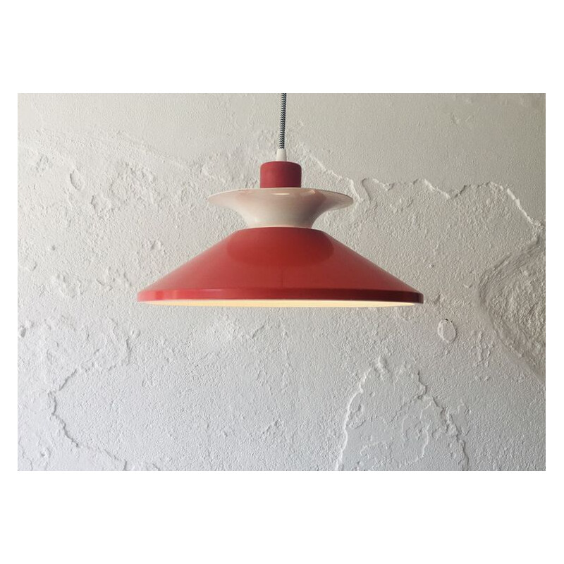 Vintage metal pendant lamp, Denmark 1970s