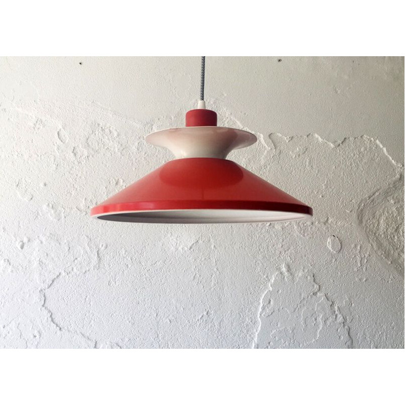 Vintage metal pendant lamp, Denmark 1970s