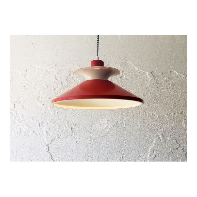 Vintage metal pendant lamp, Denmark 1970s