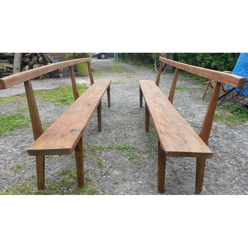 2 large church benches - 1940s