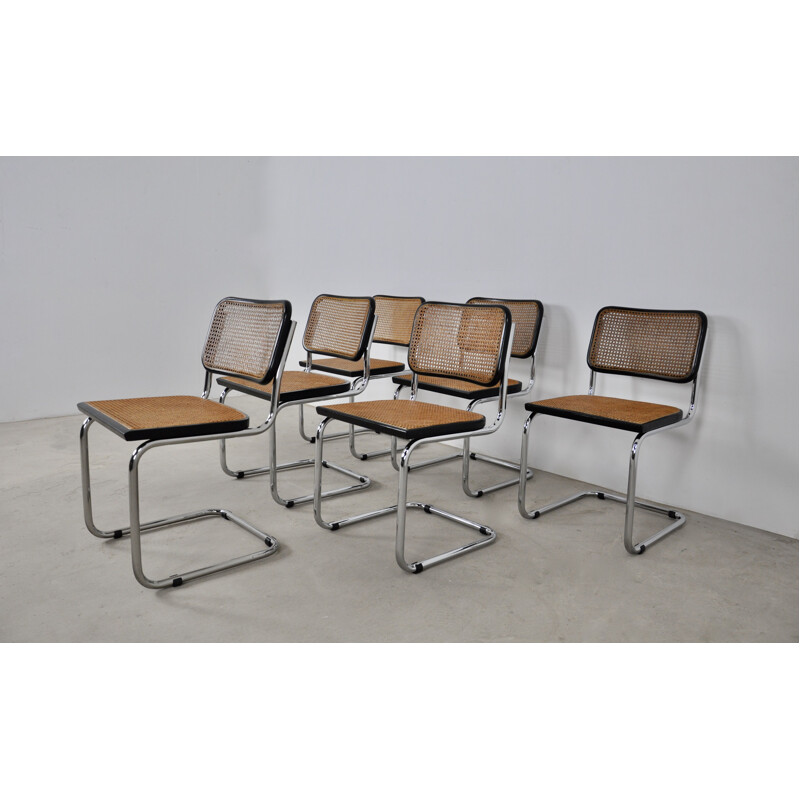Cadeiras Black Dinning Style Chairs B32 Por Marcel Breuer conjunto de 6