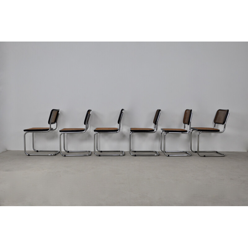 Black Dinning Style Chairs B32 By Marcel Breuer set of 6