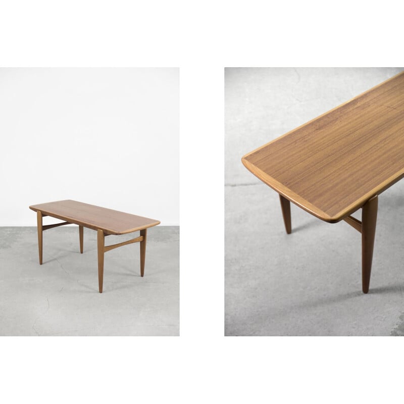 Scandinavische vintage teakhouten salontafel, Zweden 1960