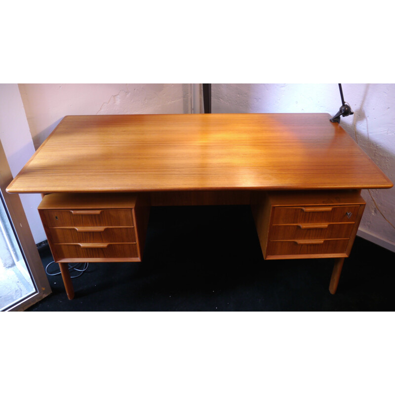 Desk "Double-sided" in teak, Gunni OMANN - 1960s