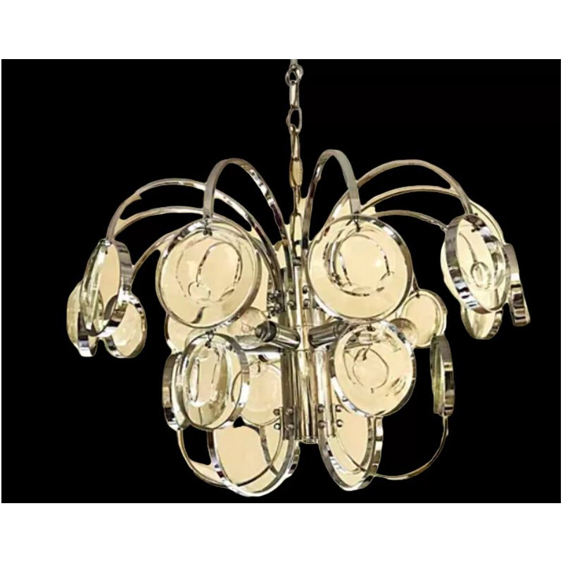 Vintage chandelier by Oscar Torlasco, 1970