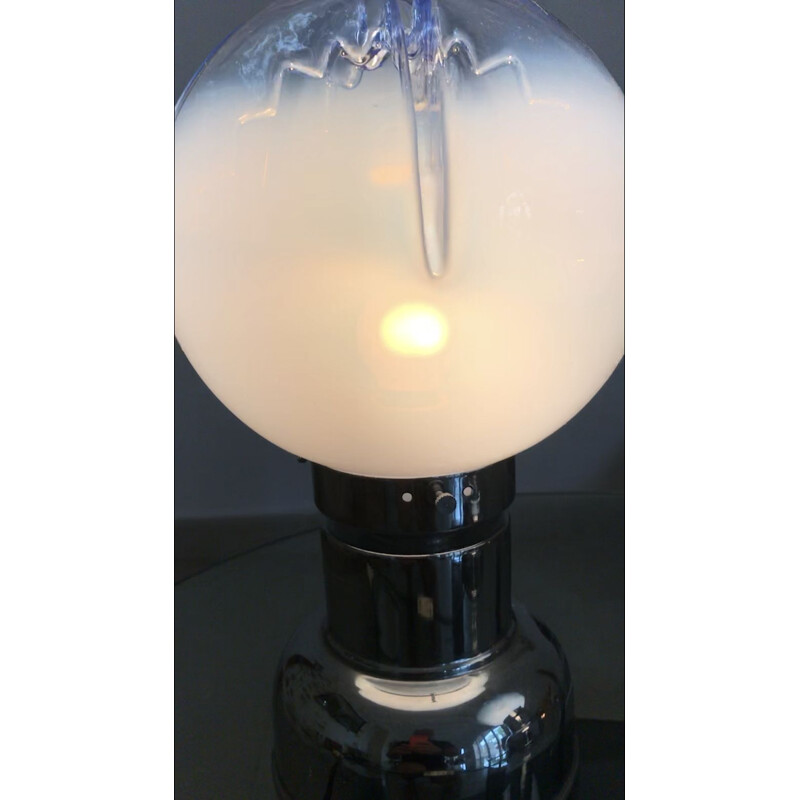 Vintage Mazzega Tischlampe aus Muranoglas Globe, 1970