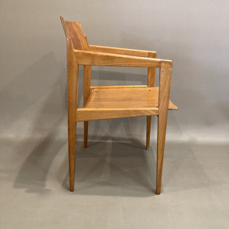 Cadeirão de carvalho Vintage Thonet, 1950