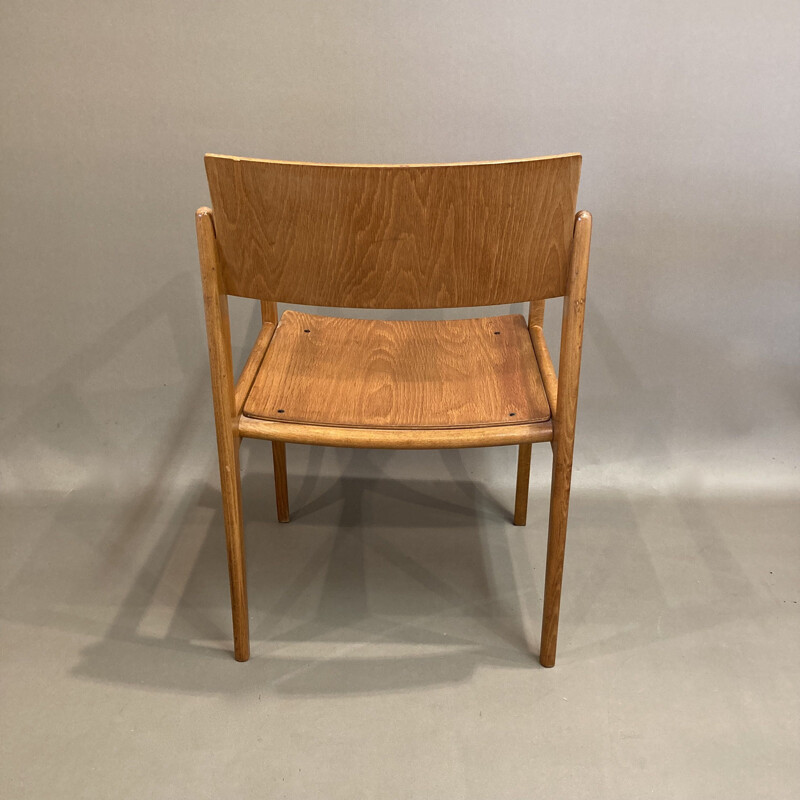 Vintage Thonet eiken fauteuil, 1950