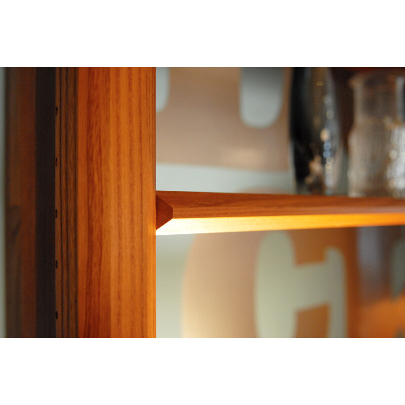 Mid century storage system in solid elm, Pierre CHAPO - 1980s