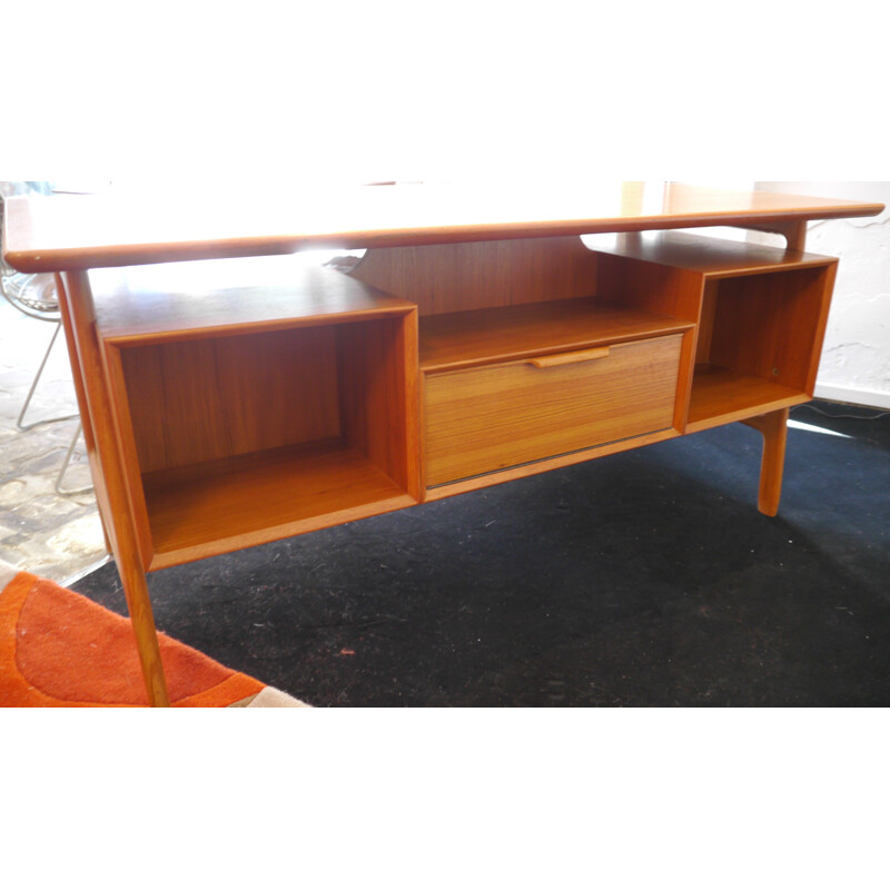 Desk "Double-sided" in teak, Gunni OMANN - 1960s