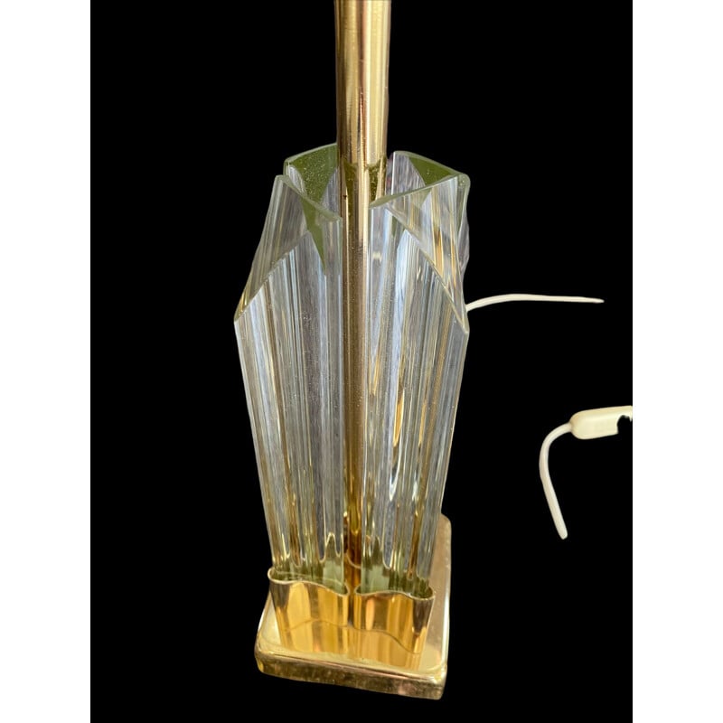 Pareja de lámparas de mesa Venini de época en cristal de Murano, 1970