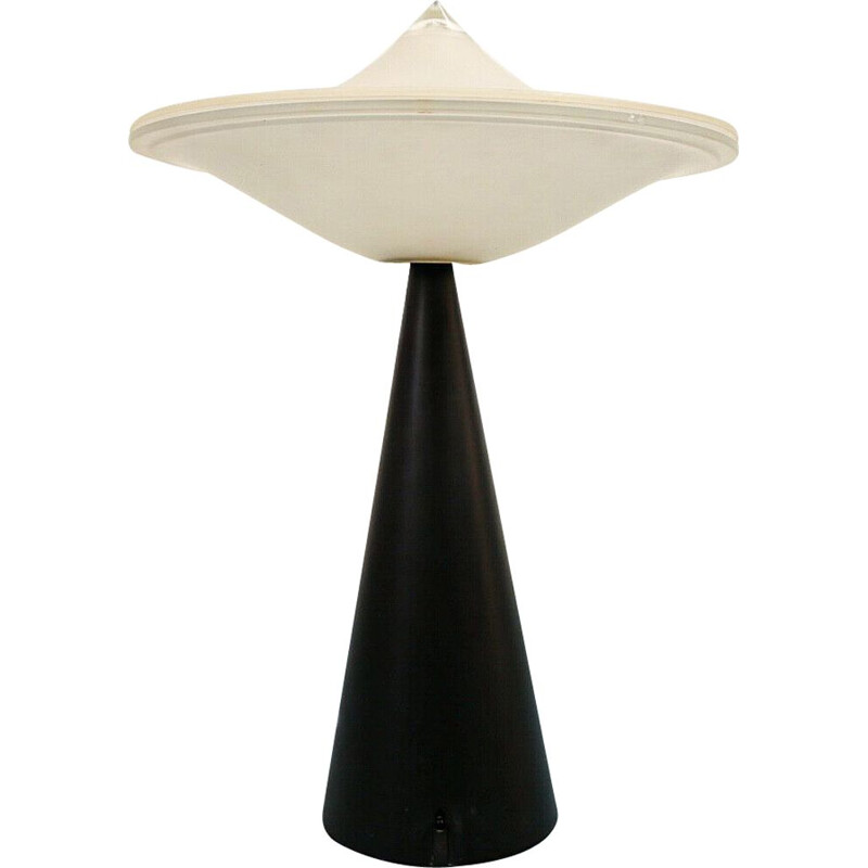 Lámpara de mesa vintage Leucos de cristal de Murano, 1970