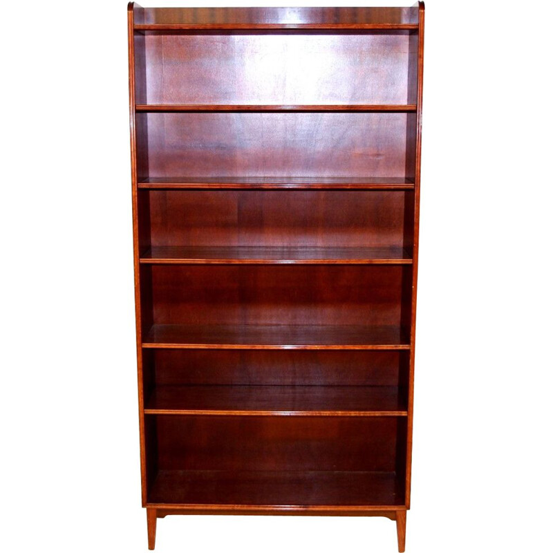 Vintage mahogany bookcase, Sweden 1960