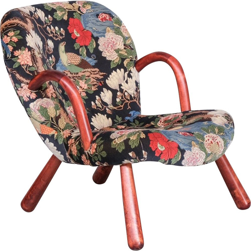 Vintage Deense Clam fauteuil van Arnold Madsen, 1950