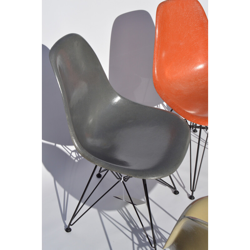 Set of 6 Herman Miller "DSR" chairs, Charles & Ray EAMES - 1960s