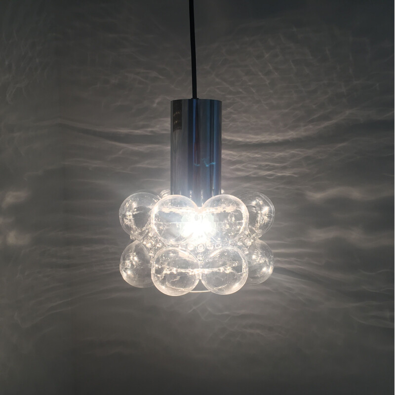 Mid century Bubble glass pendant lamp by Helena Tynell for Limburg, Germany 1960s