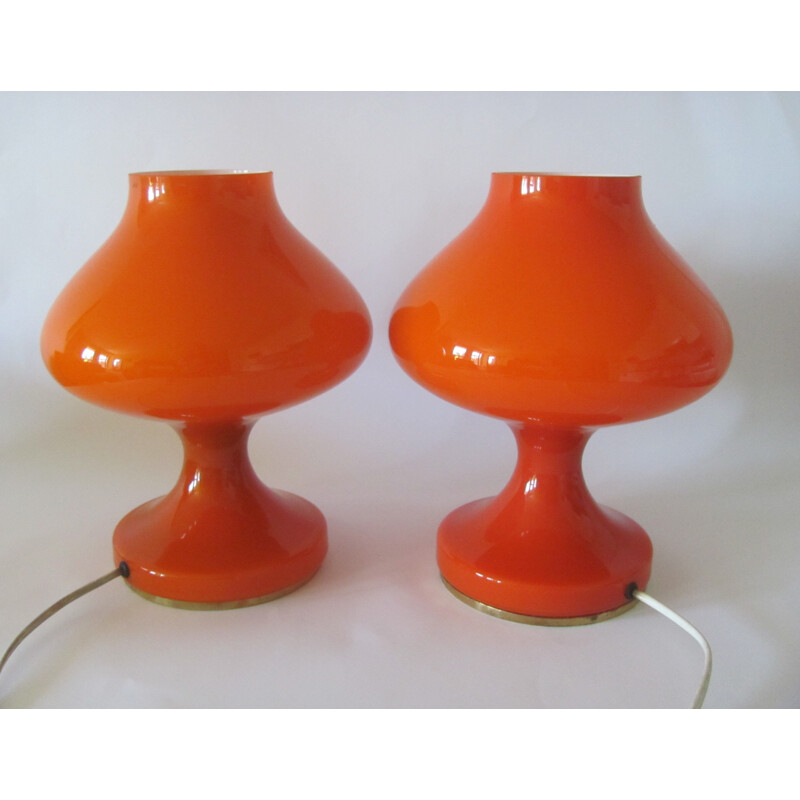 Pair of vintage table lamps by Stepan Tabera for Opp Jihlava, 1970s