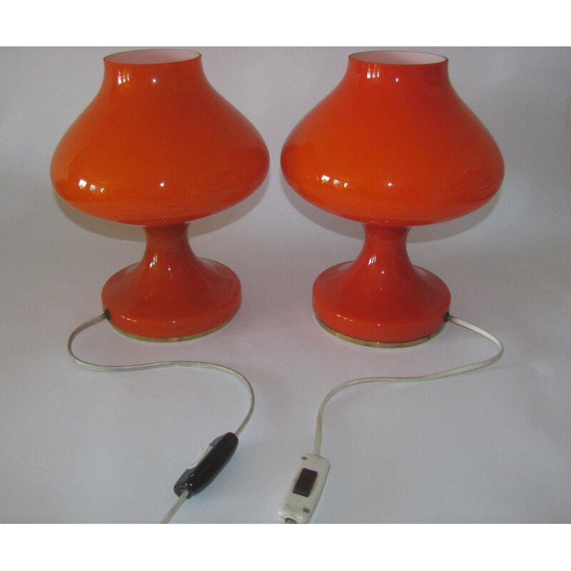 Pair of vintage table lamps by Stepan Tabera for Opp Jihlava, 1970s